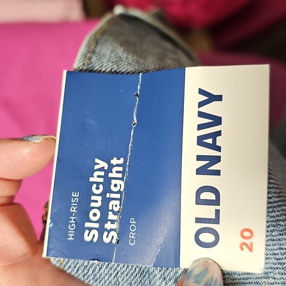 Nwt Size 20 Old Navy Light Blue Jeans With Distressing. - Picture 4 of 4